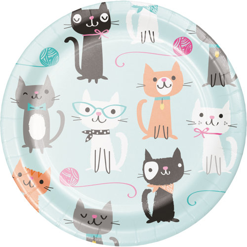 Creative Converting Cat Party Appetizer Plate Wayfair